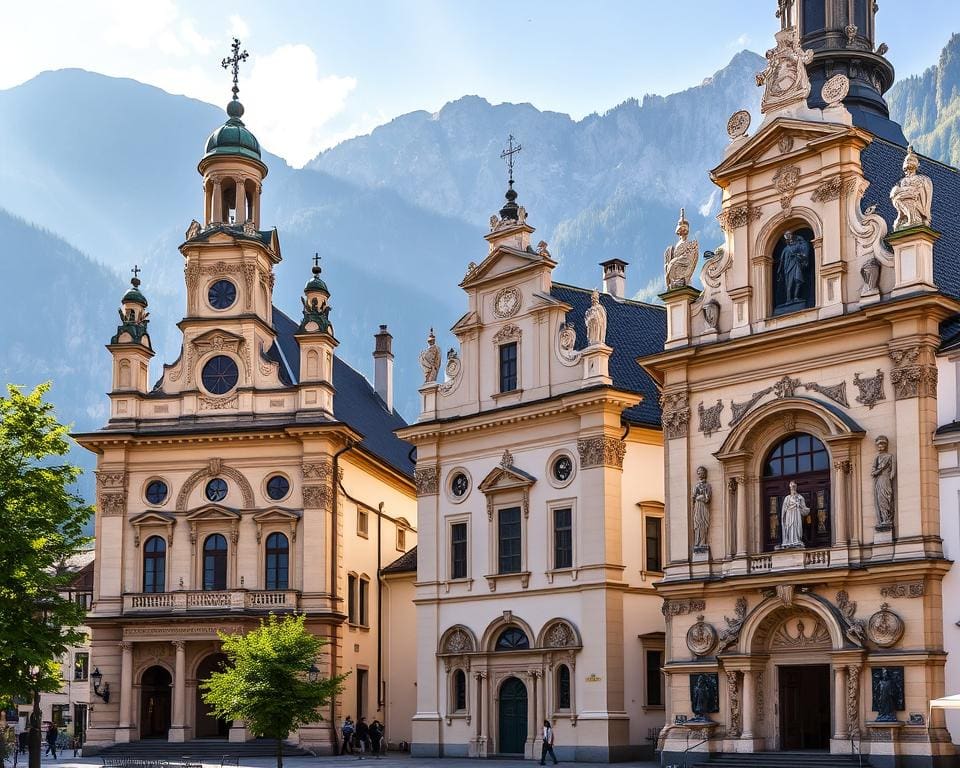 Barocke Kirchen in Innsbruck, Österreich