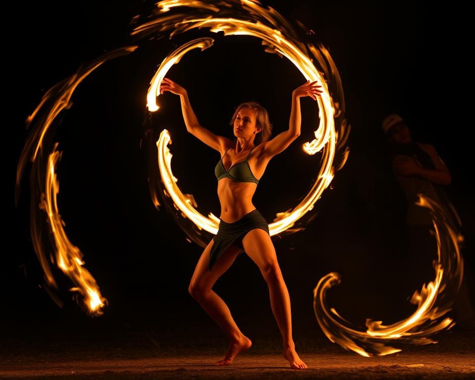 Elementmanipulation im Feuertanz