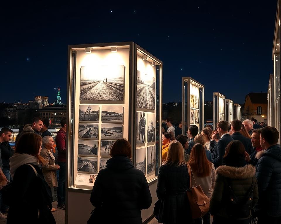 Fotografie-Ausstellungen bei Nacht