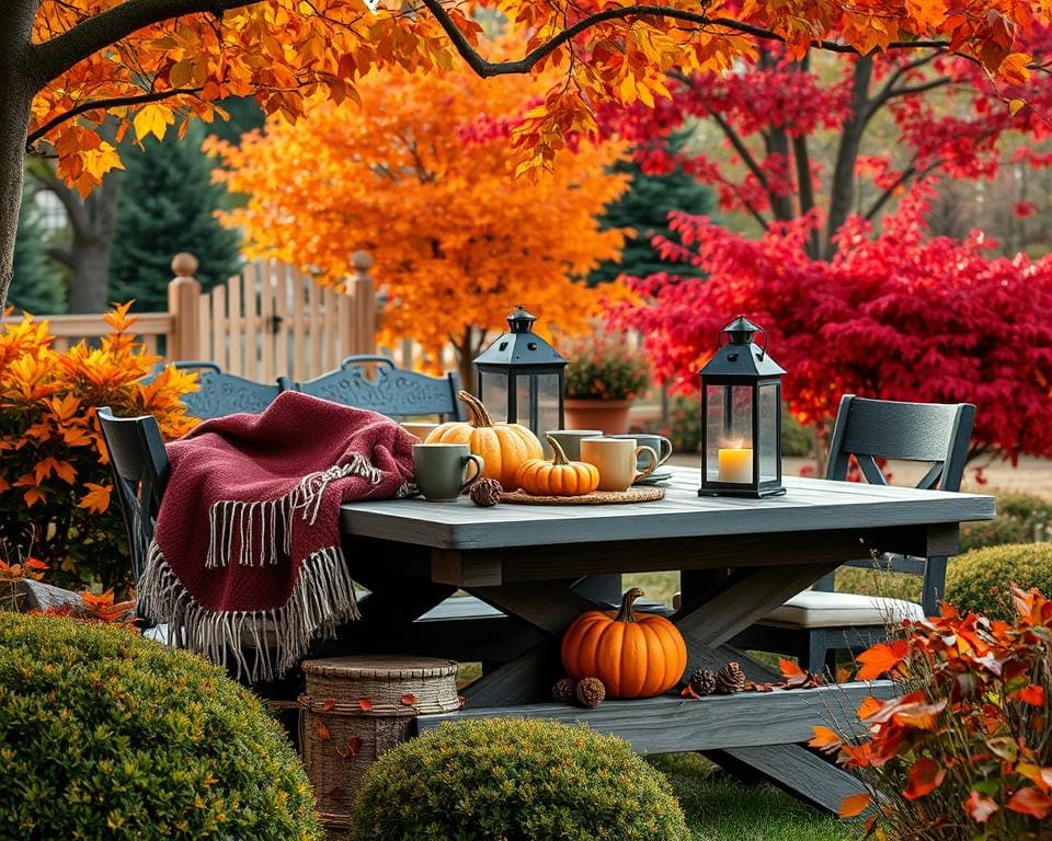 Gemütlichkeit im Herbstgarten