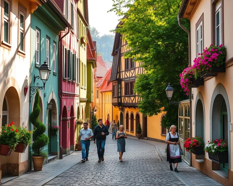 Historische Gassen in Český Krumlov