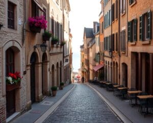 Historische Gassen in La Rochelle, Frankreich