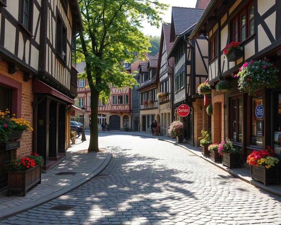 Historische Gassen in Marburg, Deutschland