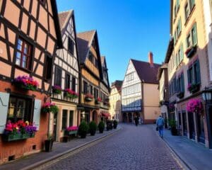 Historische Gassen in Marburg, Deutschland