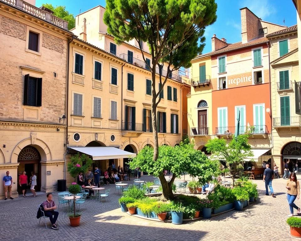 Historische Plätze in Nîmes, Frankreich