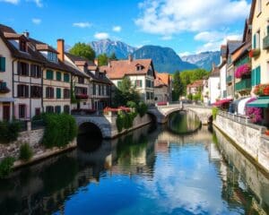 Malerische Kanäle von Annecy, Frankreich