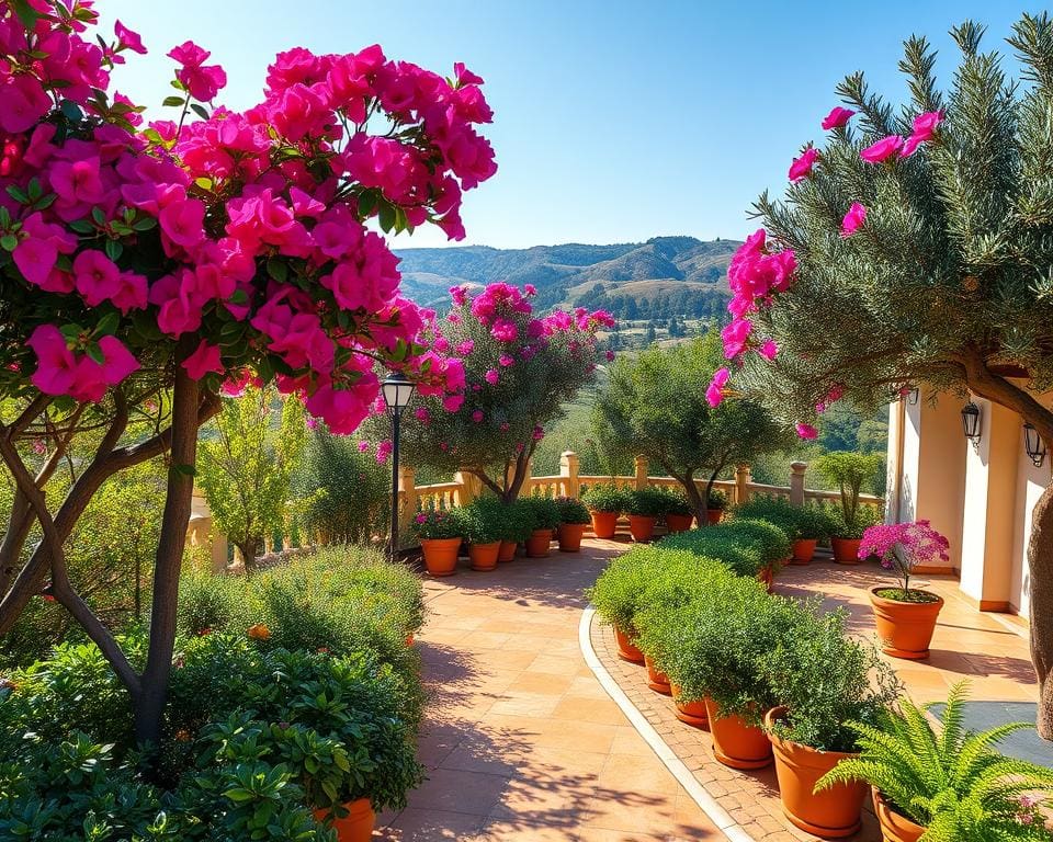 Mediterrane Pflanzen im südländischen Garten