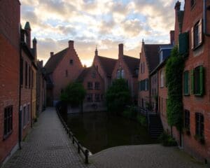 Mittelalterliche Straßen von Brügge, Belgien