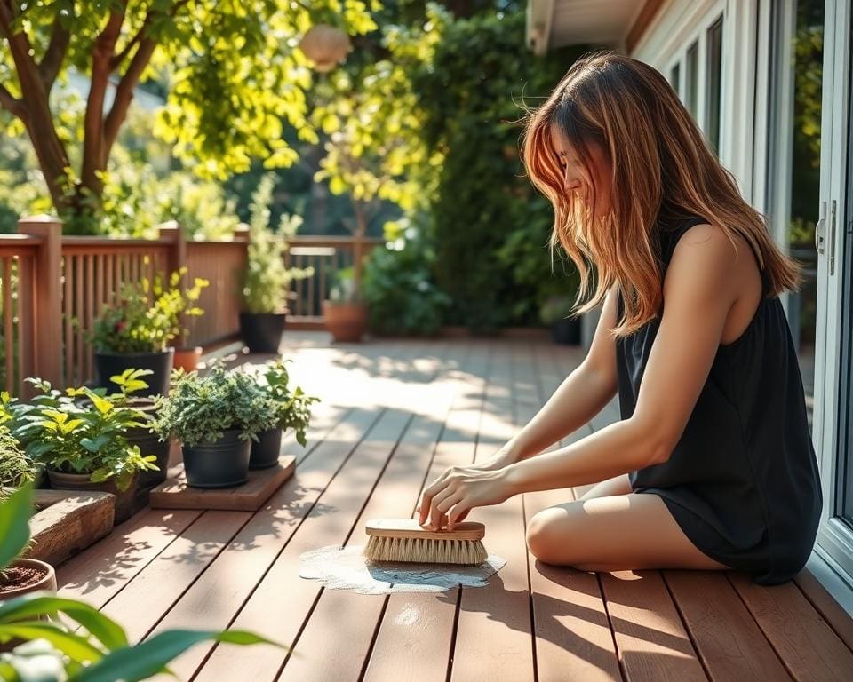 Terrassenbelag reinigen