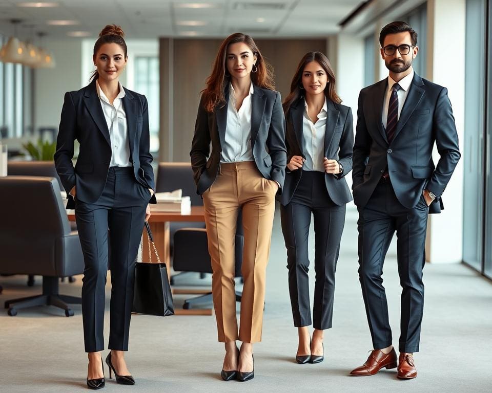 Damen Business Mode, Herren Business Look, stilvolle Büro Mode