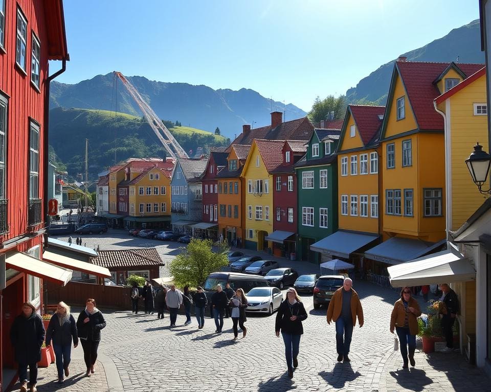 Historische Plätze in Bergen, Norwegen