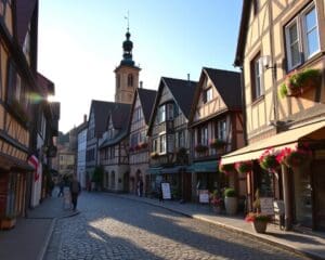 Malerische Gassen von Rothenburg, Deutschland