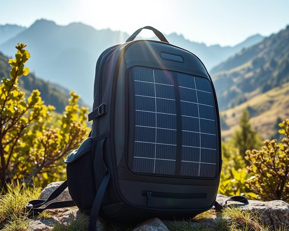 Outdoor Rucksack mit Solarzellen