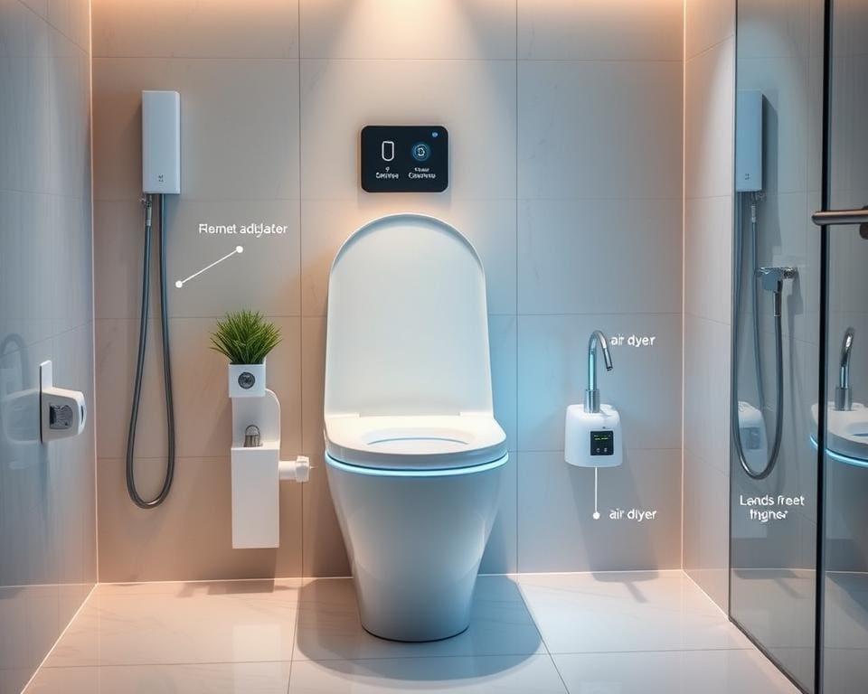 Smartes Toilettenzubehör mit automatischer Reinigung