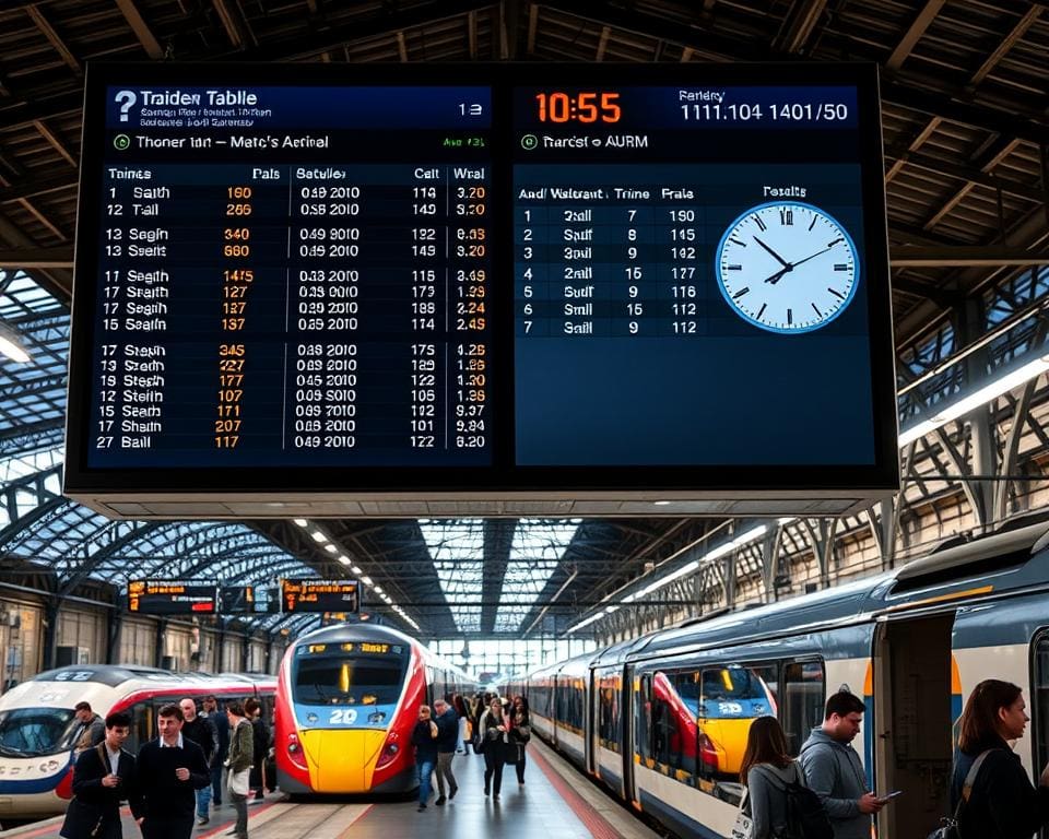 Fahrplan und Pünktlichkeit im Bahnverkehr