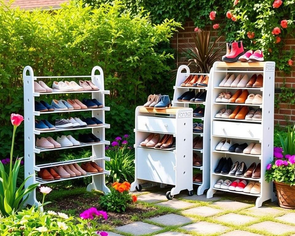 Schuhregale von Fermob: Für Ordnung im Gartenbereich