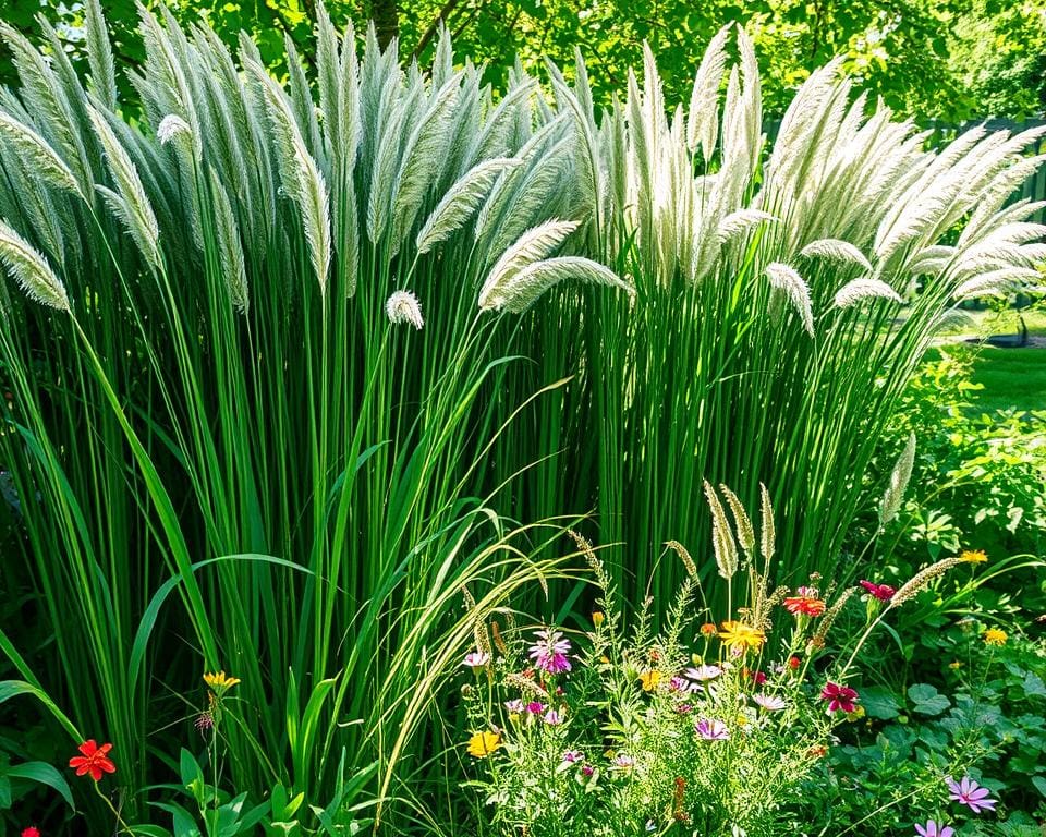 Sichtschutzgräser im Garten