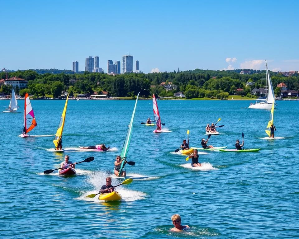 Wassersportarten am See