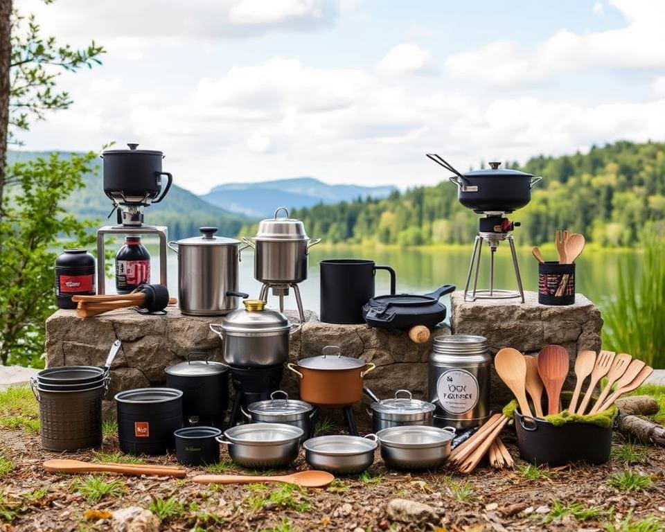 verschiedene Arten von Outdoor-Kochsets