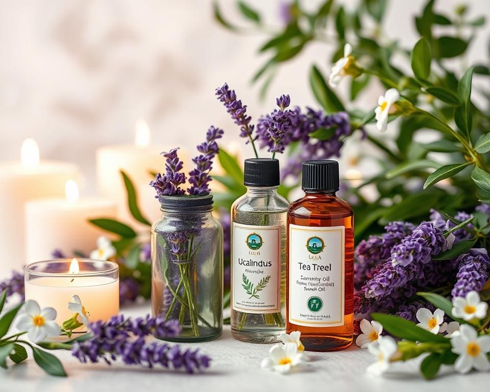 Aromatherapie Anwendung mit beliebten ätherischen Ölen