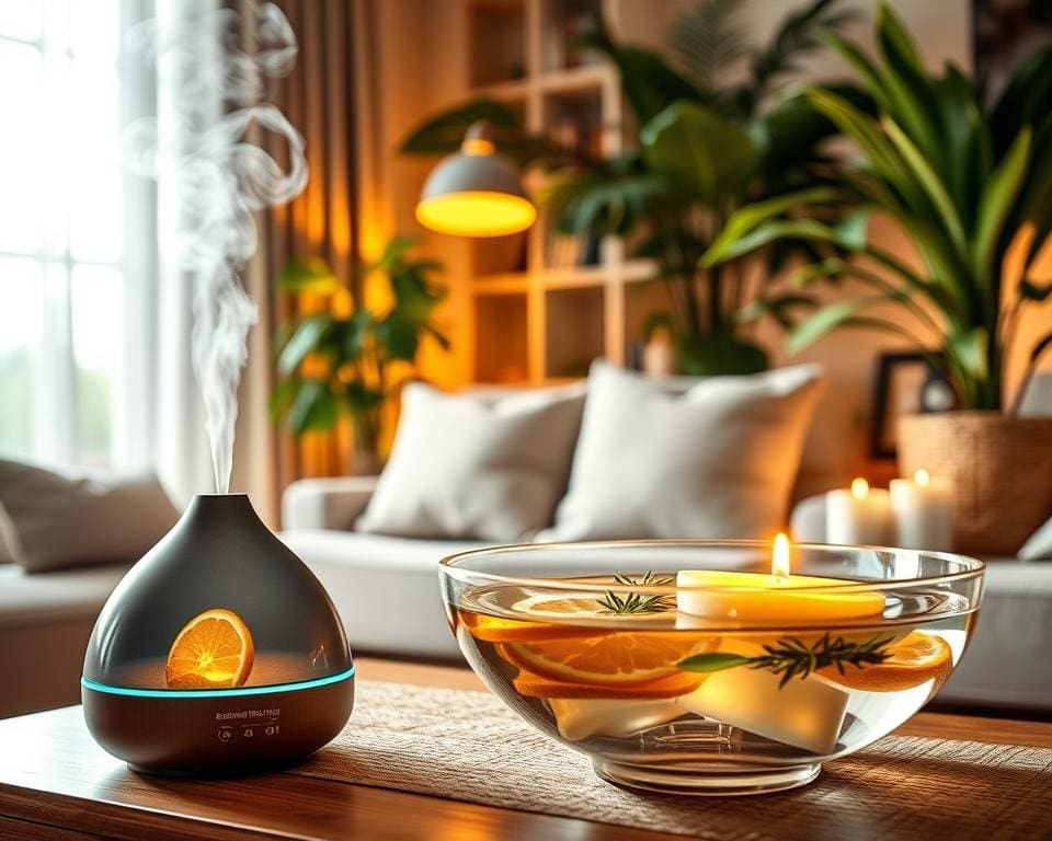 Diffusionstechniken für Aromatherapie zu Hause