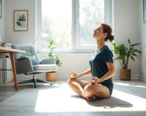 Meditative Atemübungen im Büro