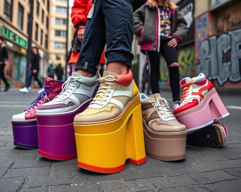 Plateau-Schuhe: Der Hingucker der Straßenmode