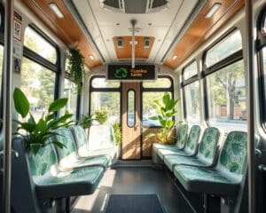 Recyclingfreundliche Materialien in Stadtbussen