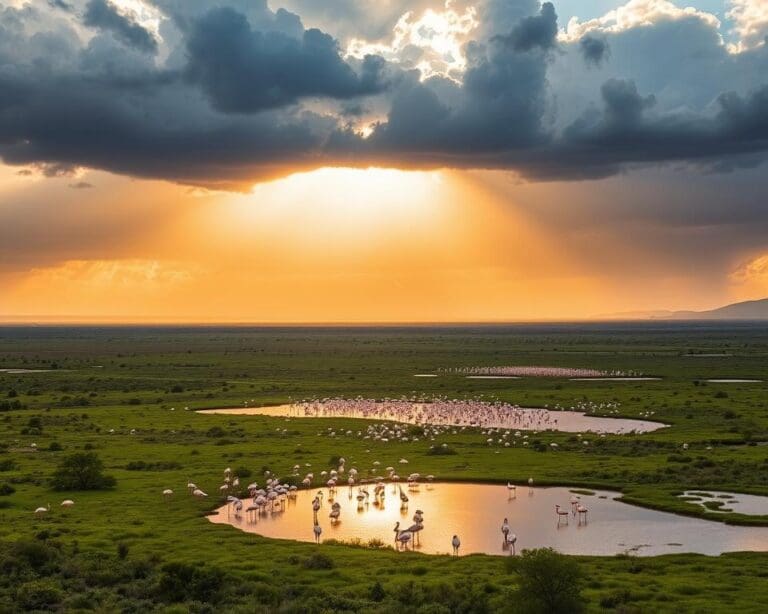 Etosha: Das Wunder der Regenzeit und Flamingos