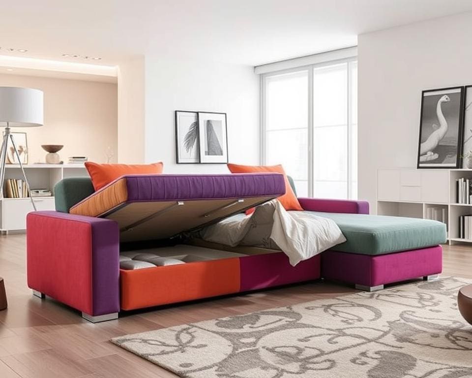 Multifunktionale Schlafsofas mit Bettkasten