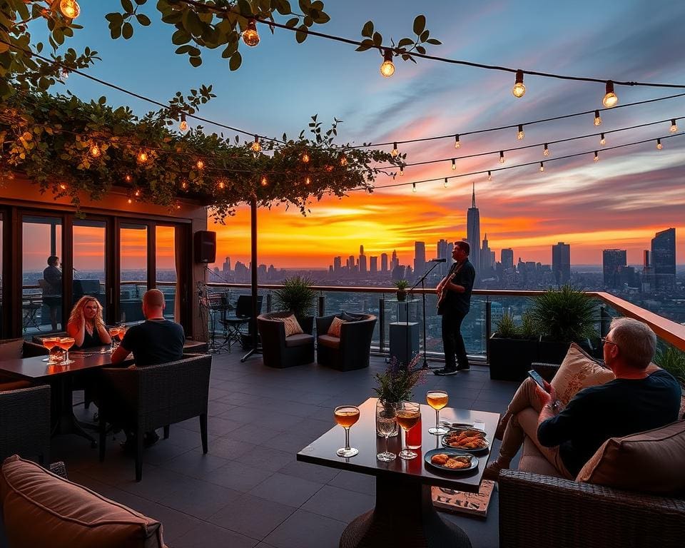 Top Rooftop Bars Livemusik Events Cocktails und Snacks