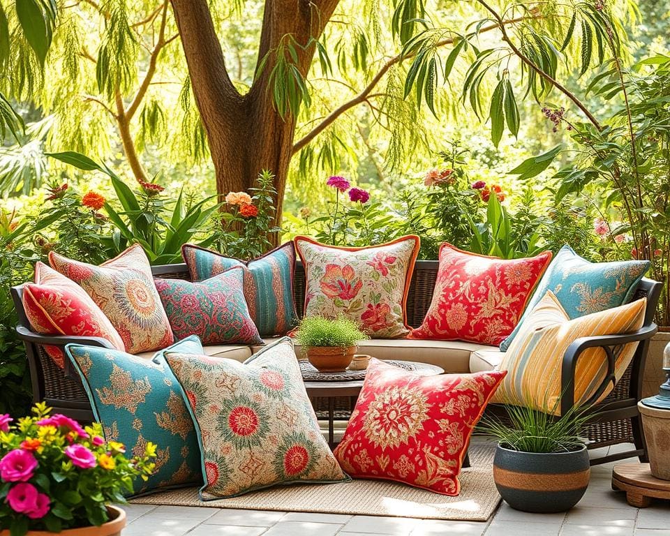 Vielfältige Designs von Outdoor-Kissen
