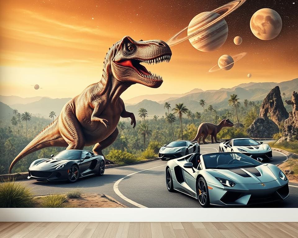 Wandtattoos für Jungs: Dinosaurier, Autos & Planeten