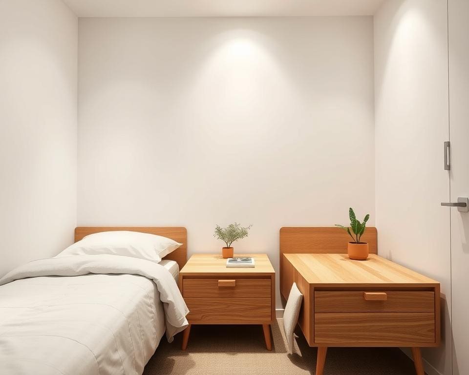 Minimalistische Nachttische für kleine Schlafzimmer