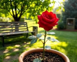 Wie pflegt man eine Gartenrose im Kübel?