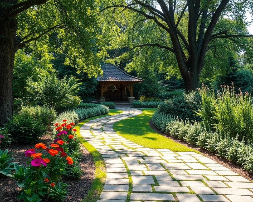 Gartendesign Farbgestaltung Wege und Pfade