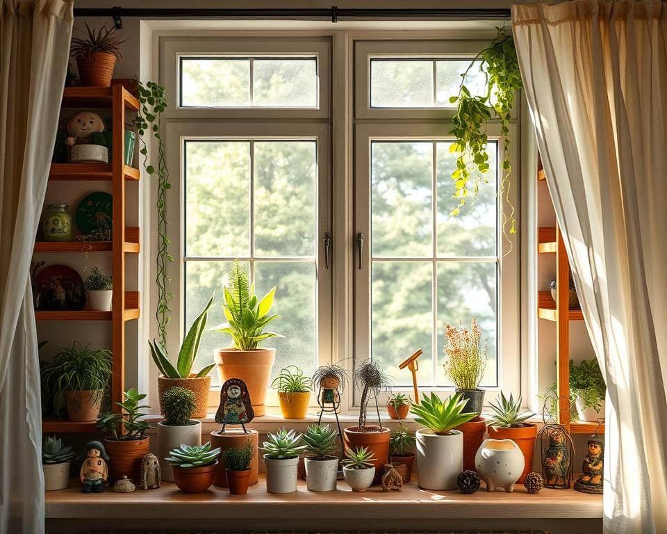 Kreative Fensterbanknutzung