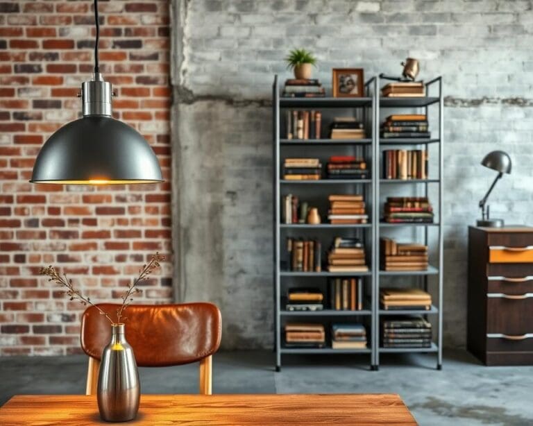 Was sind typische Accessoires für industrielle Interieurs?