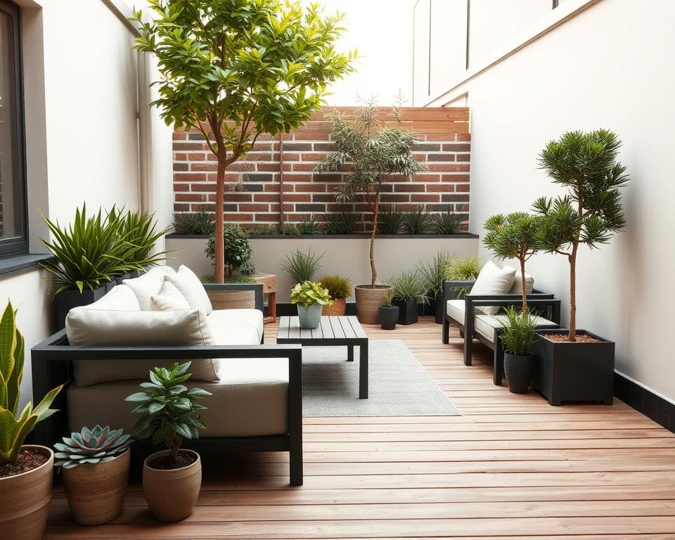 Wie gestaltest du eine Terrasse mit wenig Platz?