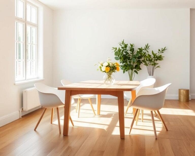Wie kombinierst du Weiß mit Holztönen elegant?