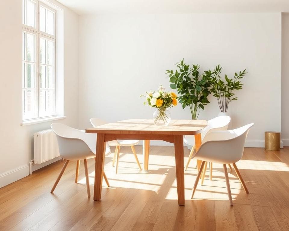 Wie kombinierst du Weiß mit Holztönen elegant?