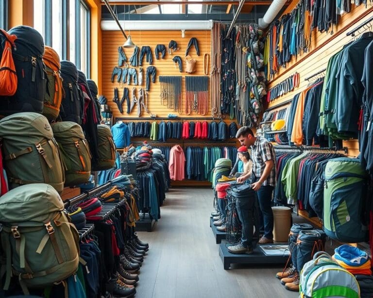 Was bietet ein Geschäft für Outdoorbedarf?