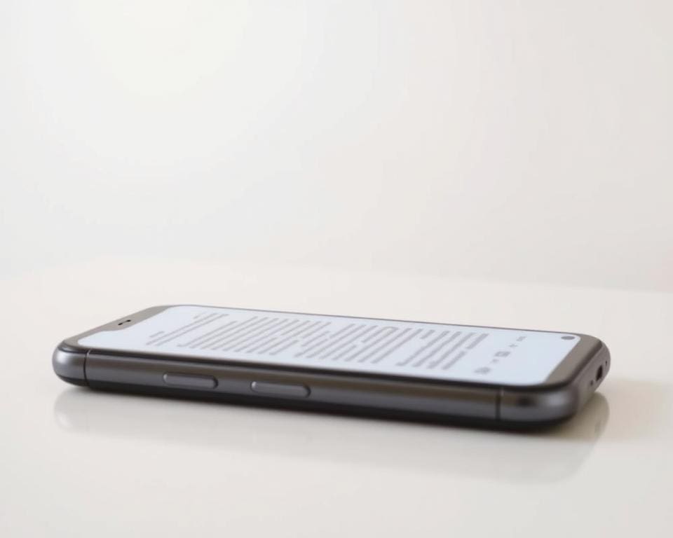 Smartphone mit großer Schrift