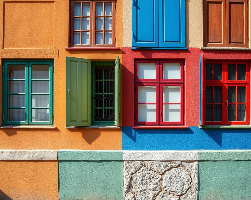 Farbpalette und Fensterfarben im Kontext der Architektur