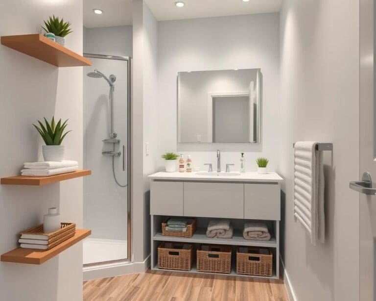 Wie bekommst du mehr Stauraum im kleinen Badezimmer?