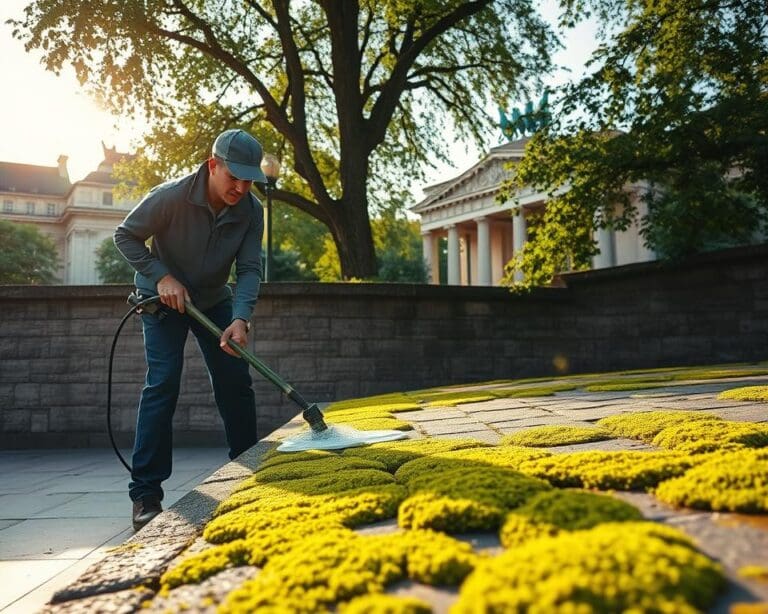 Algen- und Moosentfernung Stein in Berlin