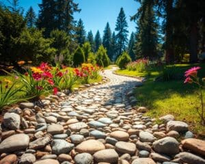 Steinarten für dekorative Gartenwege