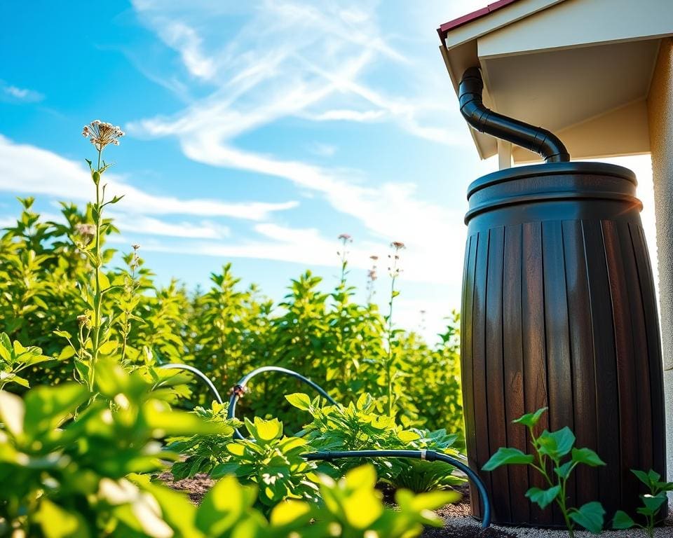 Wasserführende Systeme für Regen im Garten