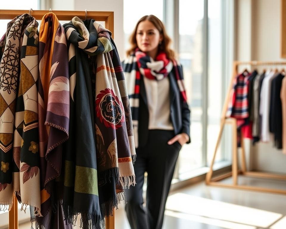 Wie setzt man Schals modisch ein?