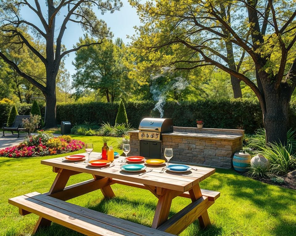 Grillplatz im Garten